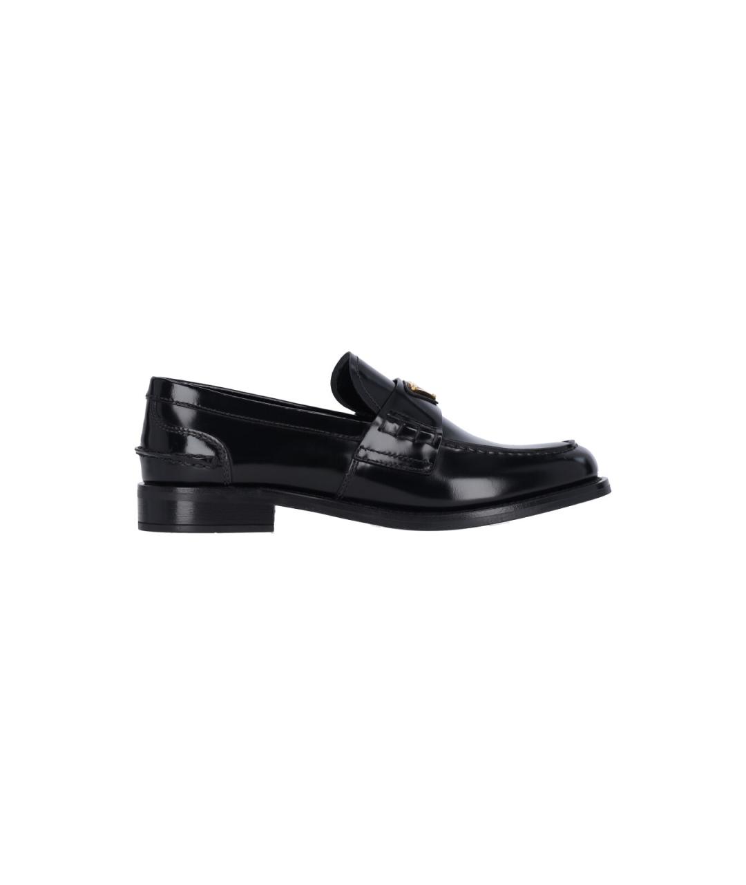 PRADA Черные кожаные лоферы, фото 1