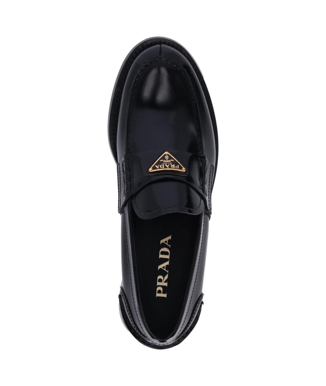 PRADA Черные кожаные лоферы, фото 5
