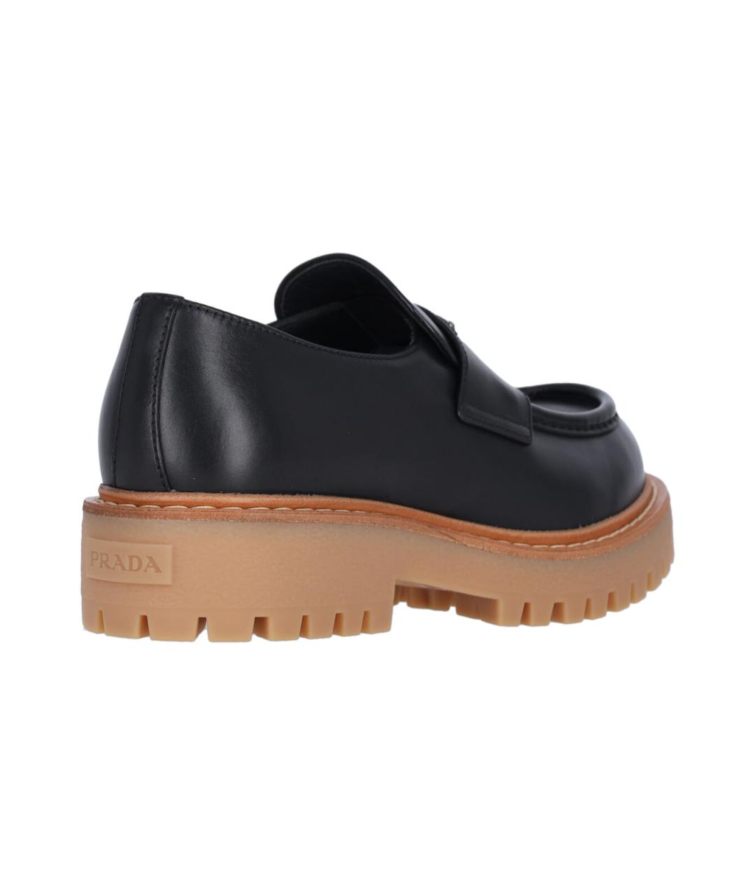 PRADA Черные кожаные лоферы, фото 4