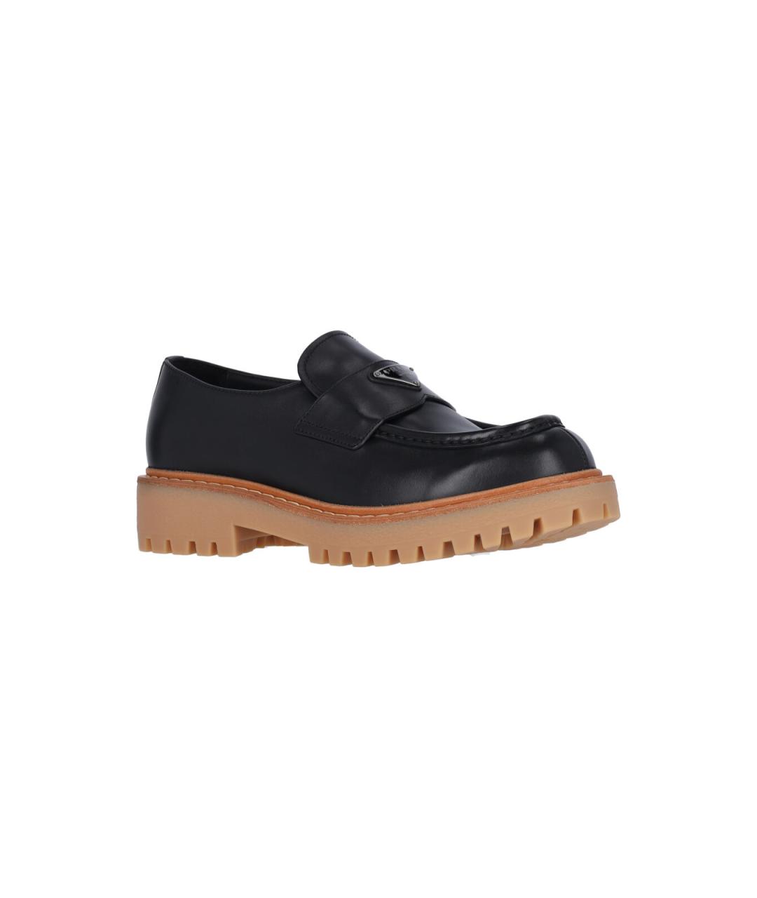 PRADA Черные кожаные лоферы, фото 2