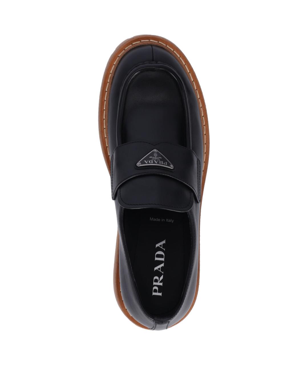 PRADA Черные кожаные лоферы, фото 5