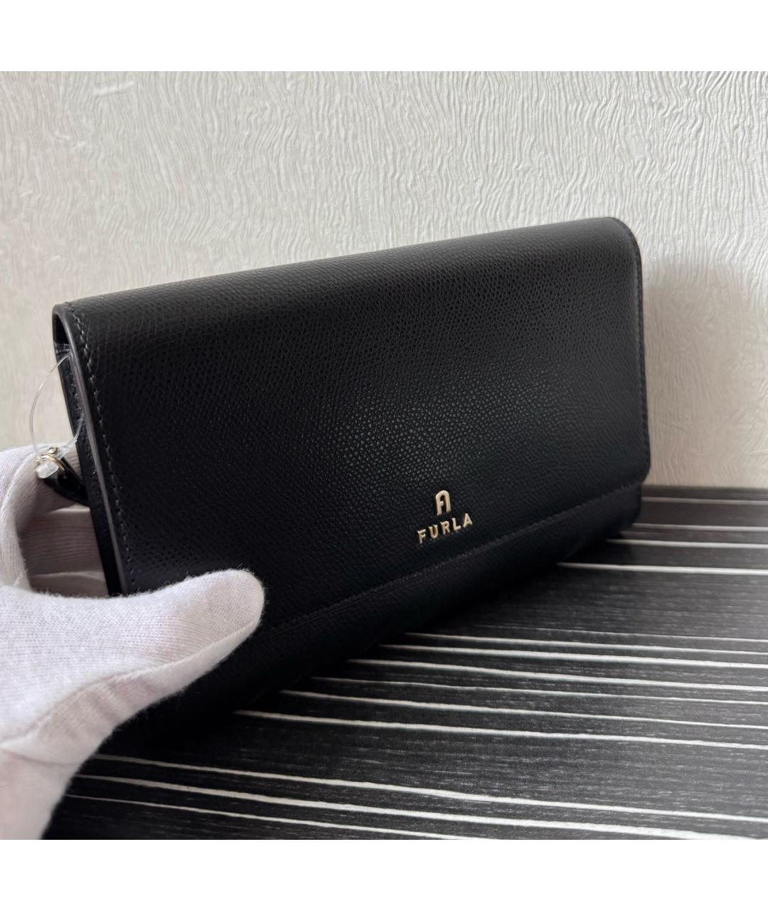 FURLA Черная кожаная сумка через плечо, фото 2