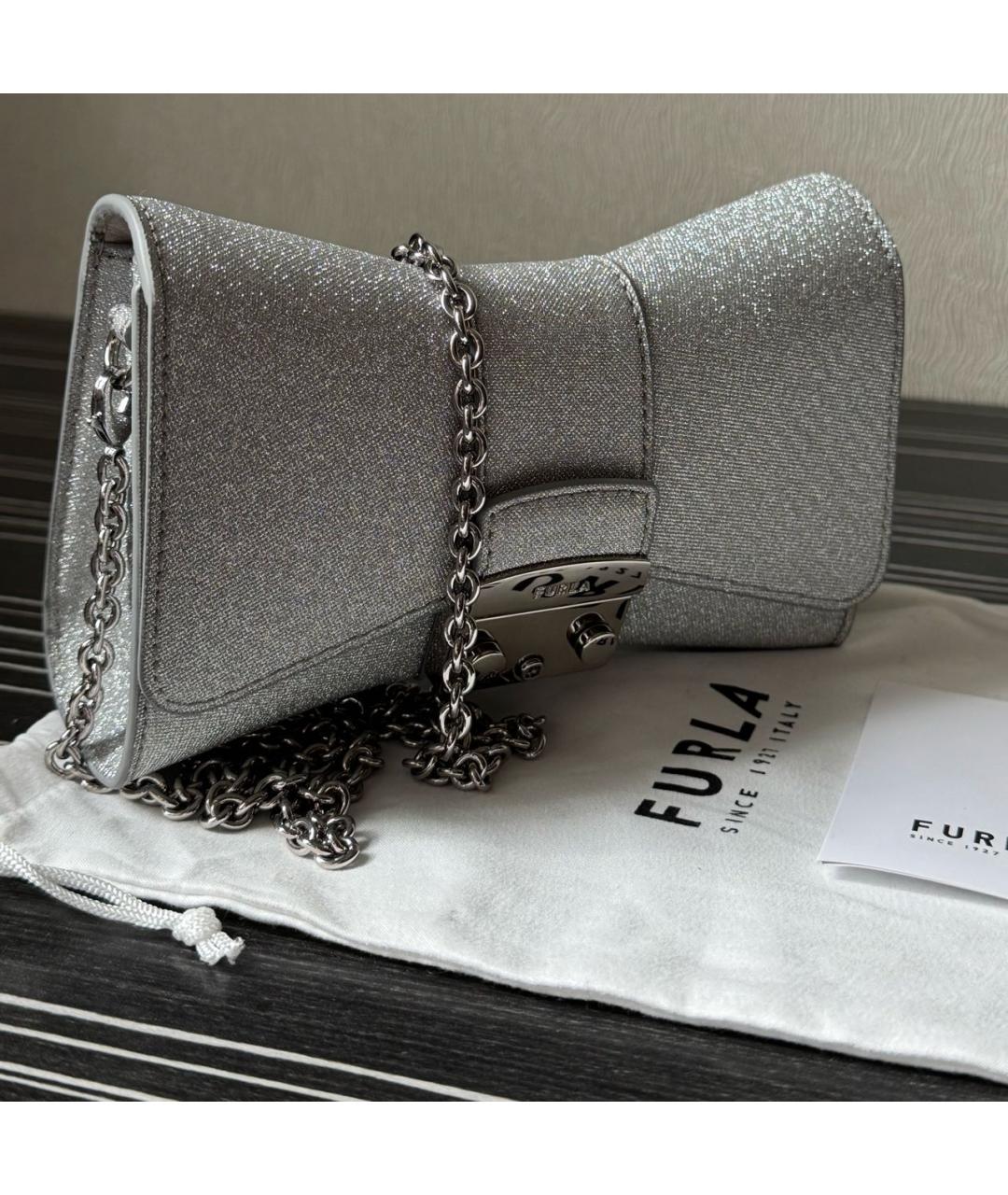 FURLA Серебряная сумка через плечо, фото 6