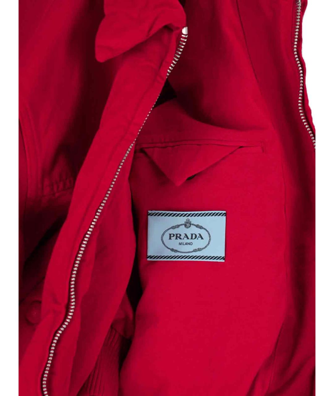 PRADA Красная хлопковая куртка, фото 5