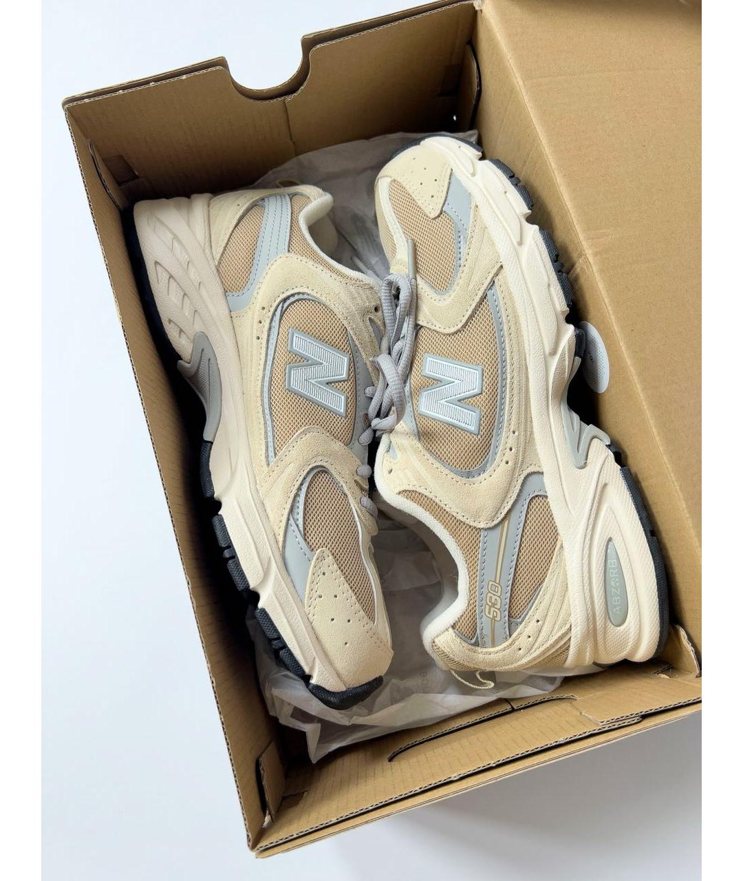NEW BALANCE Бежевые текстильные кроссовки, фото 7