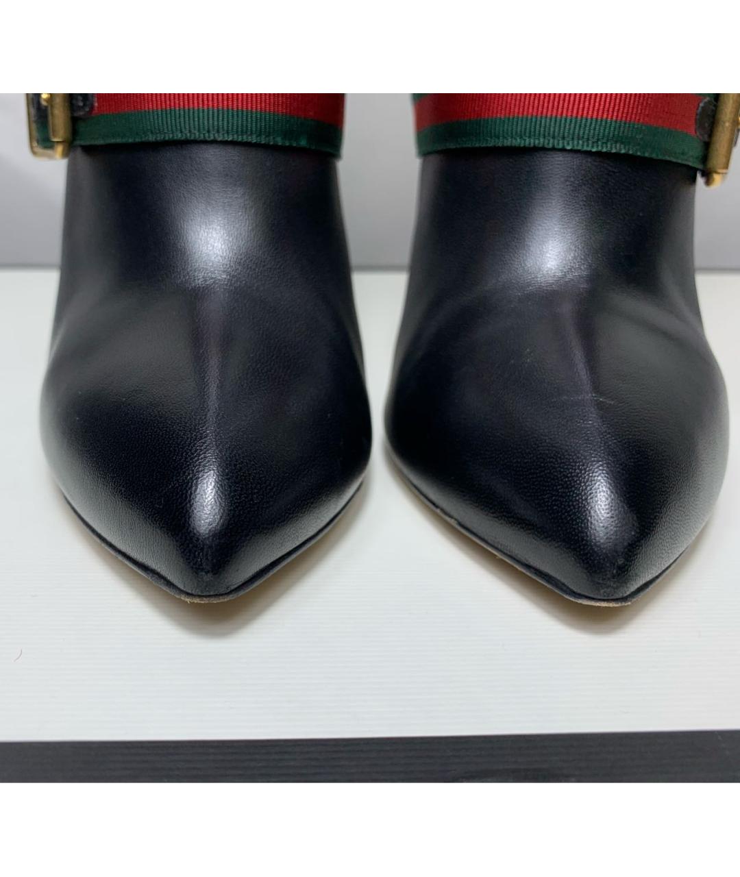 GUCCI Черные кожаные сапоги, фото 3