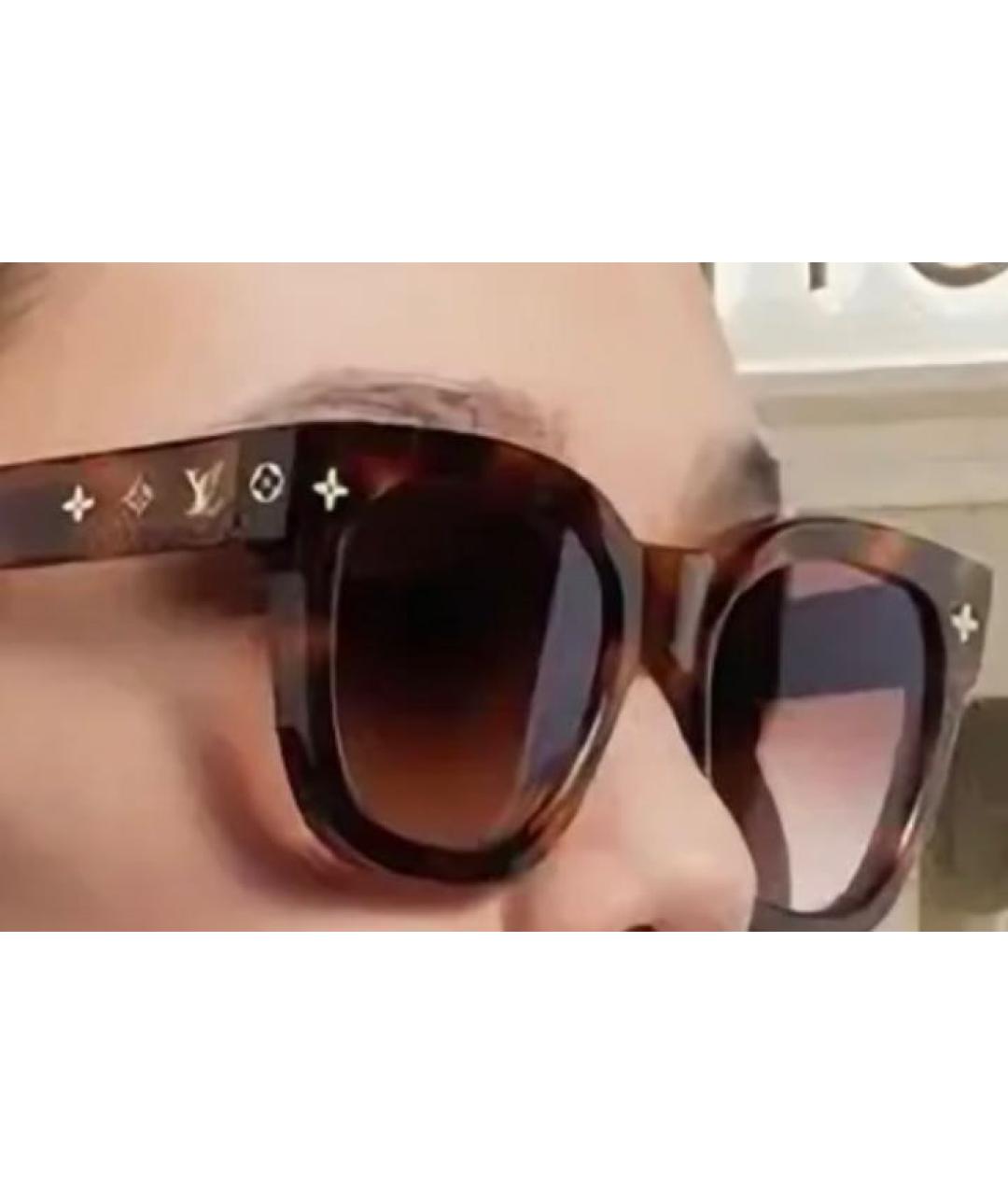 LOUIS VUITTON Коричневые солнцезащитные очки, фото 6