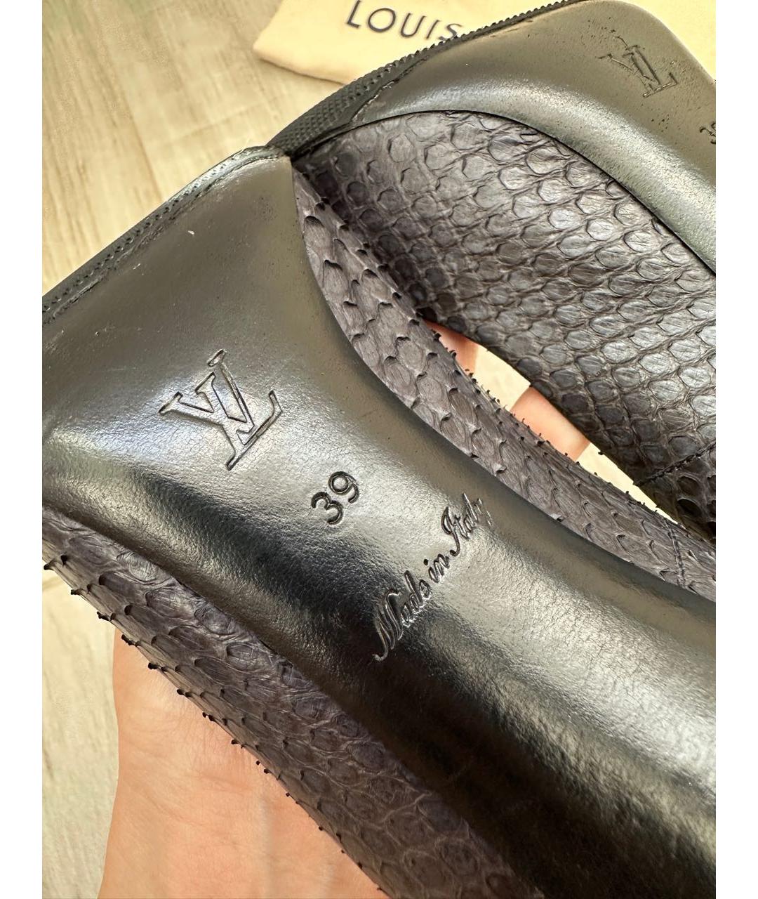LOUIS VUITTON Синие кожаные туфли, фото 7