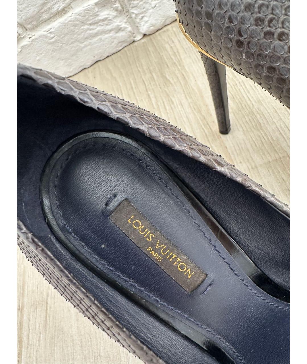 LOUIS VUITTON Синие кожаные туфли, фото 4