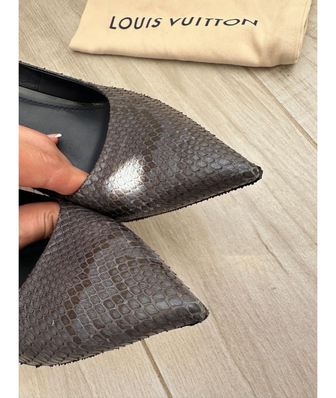 LOUIS VUITTON Синие кожаные туфли, фото 6