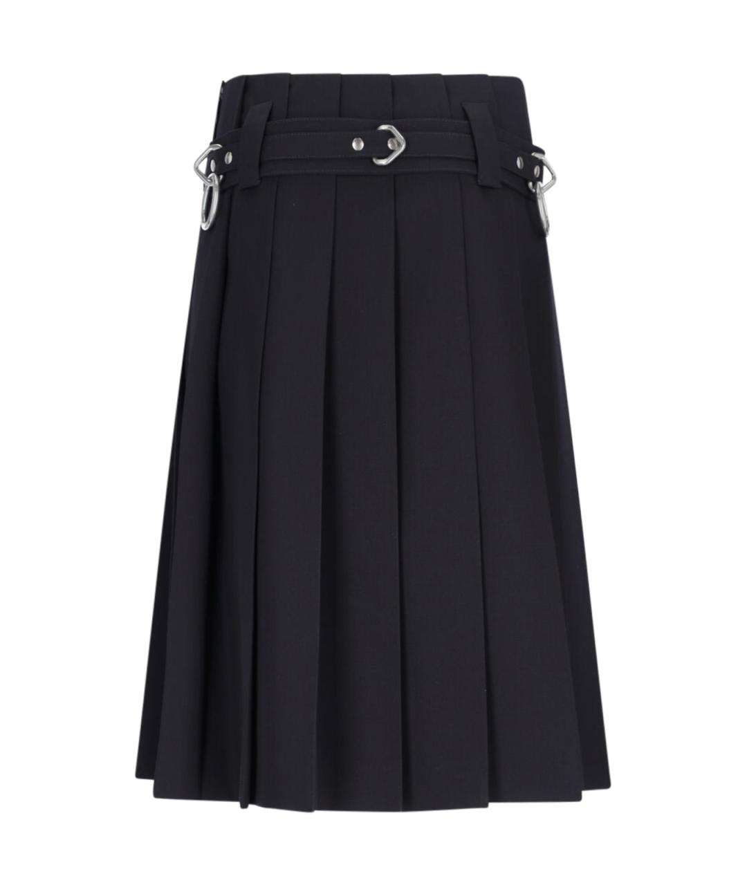 PRADA Синяя шерстяная юбка миди, фото 2