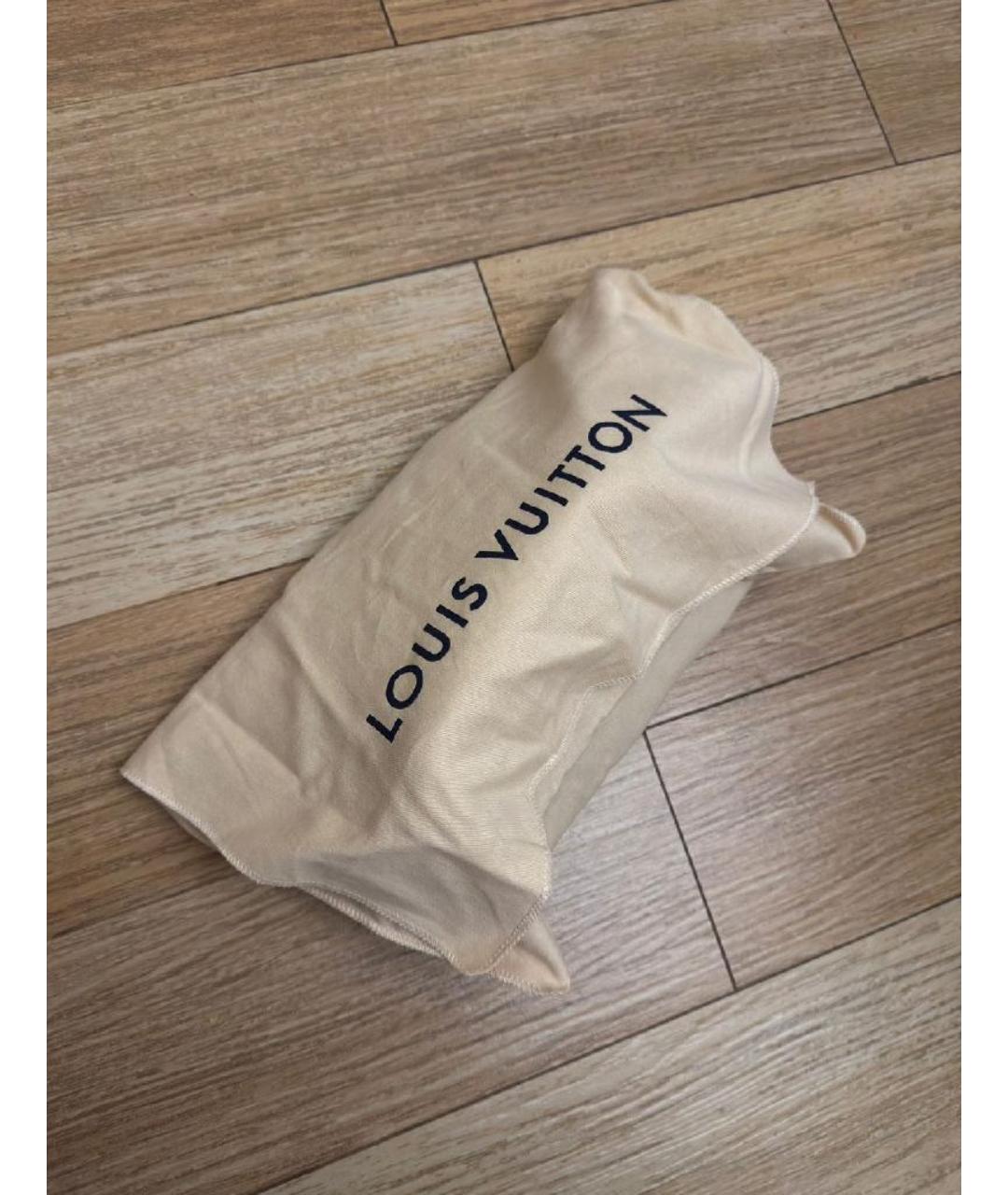 LOUIS VUITTON Черная кожаная сумка тоут, фото 7