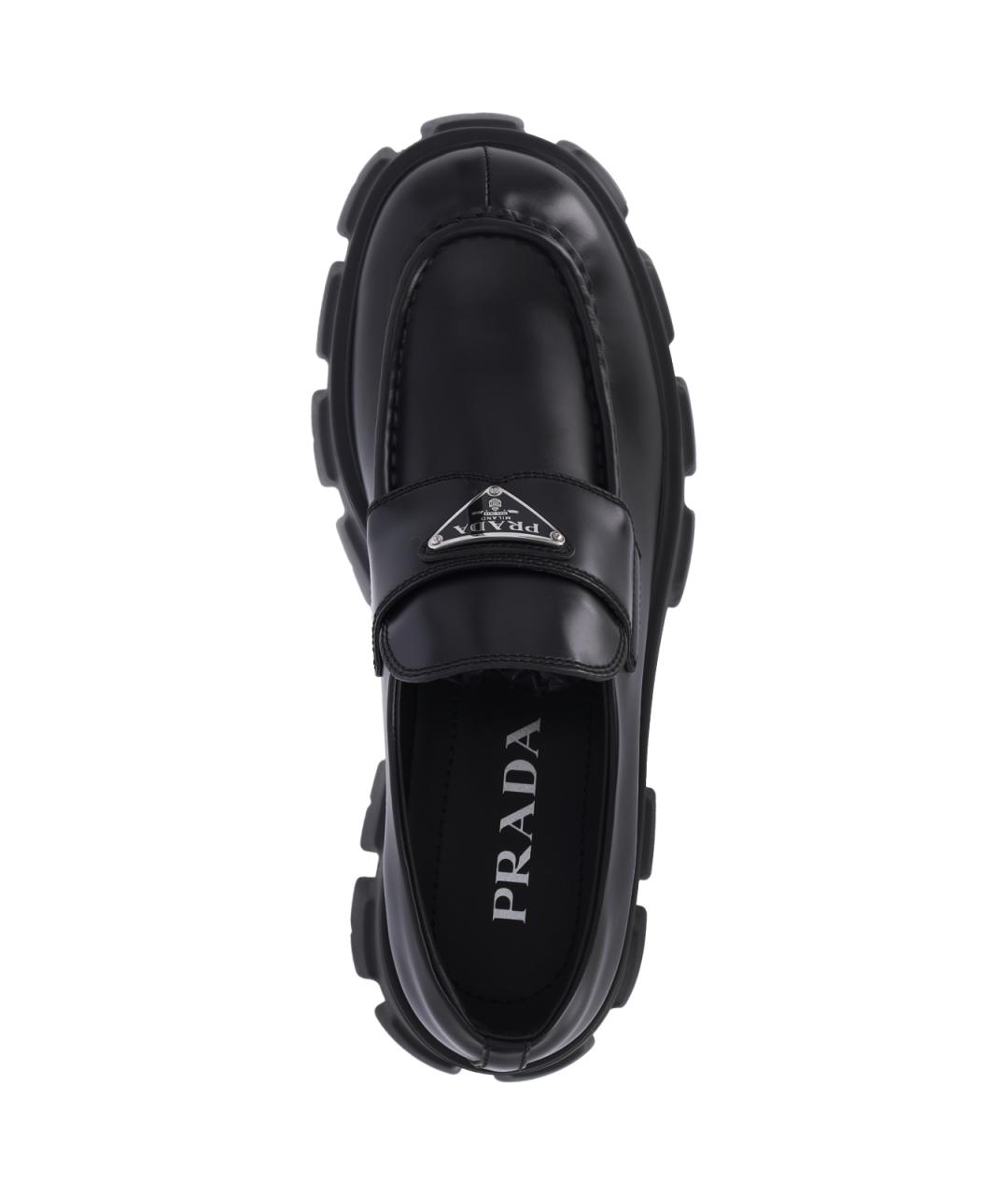 PRADA Черные кожаные лоферы, фото 5