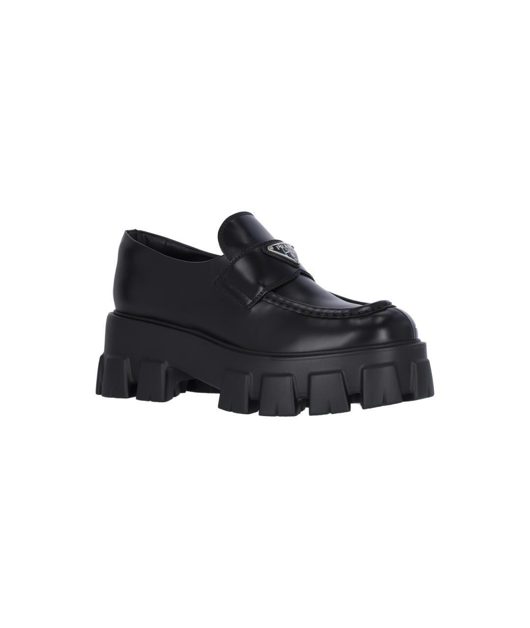 PRADA Черные кожаные лоферы, фото 2