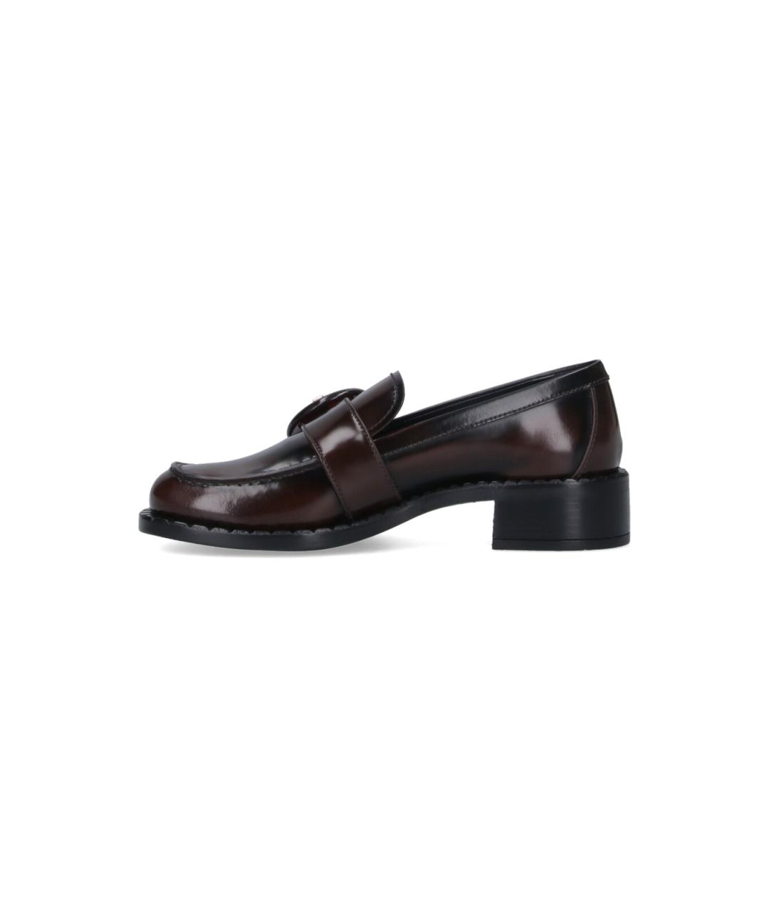 PRADA Коричневые кожаные лоферы, фото 3