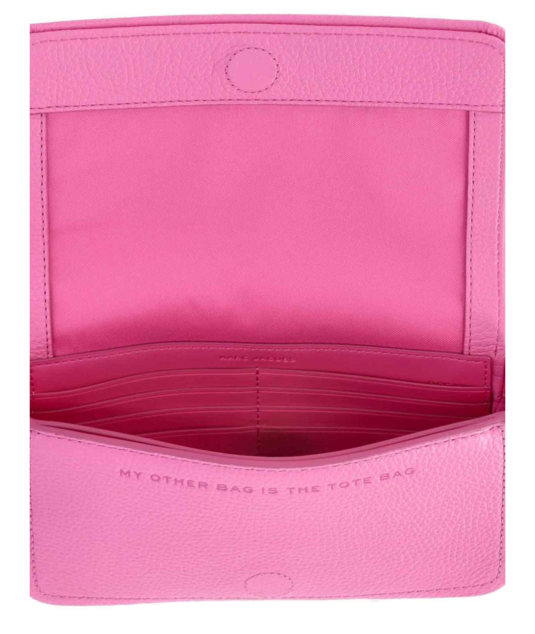 MARC JACOBS Розовая кожаная сумка через плечо, фото 4