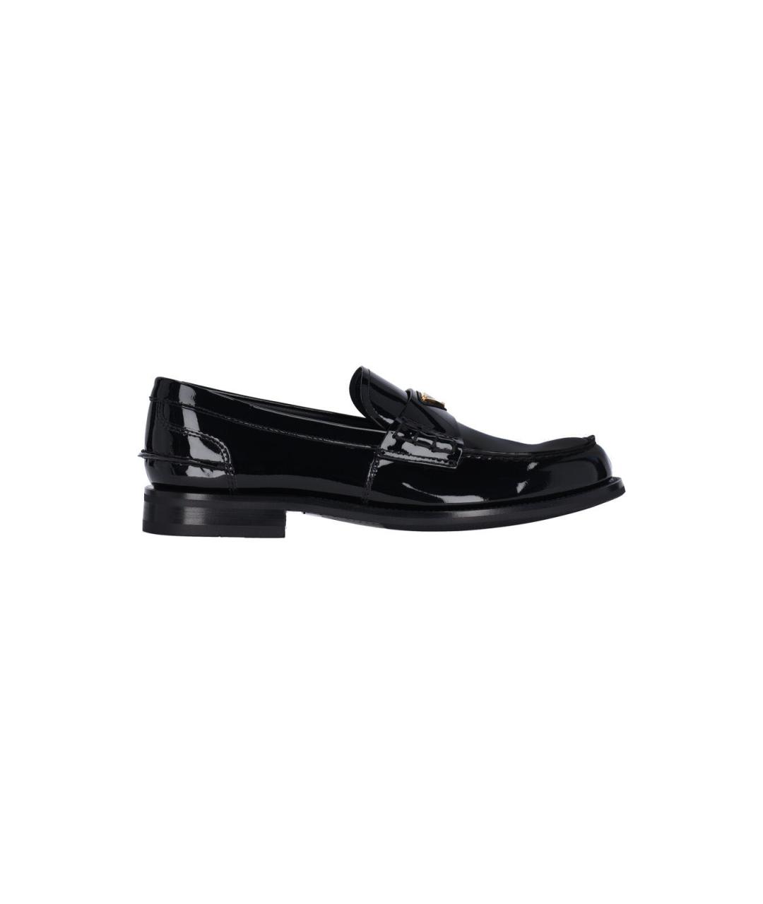 PRADA Черные кожаные лоферы, фото 1