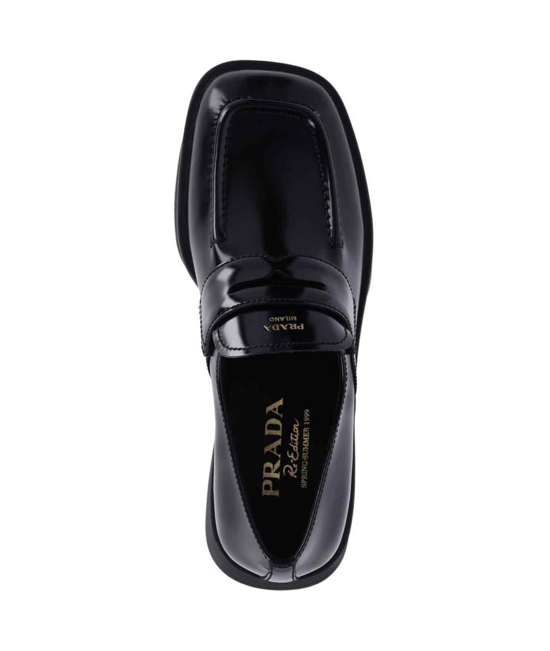 PRADA Черные кожаные лоферы, фото 5