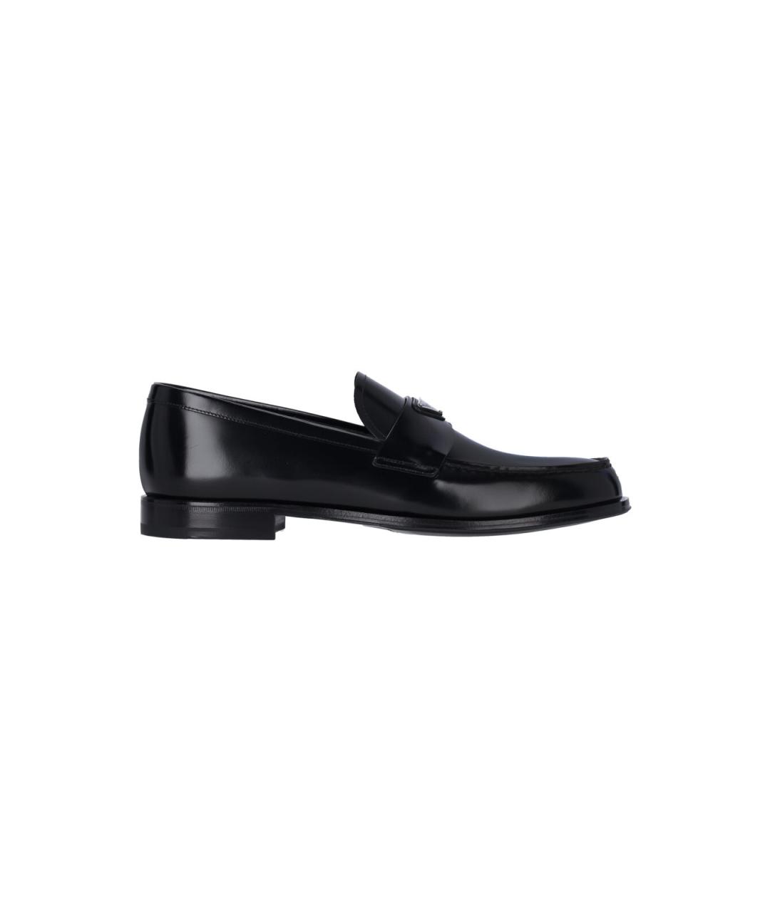 PRADA Черные кожаные лоферы, фото 1