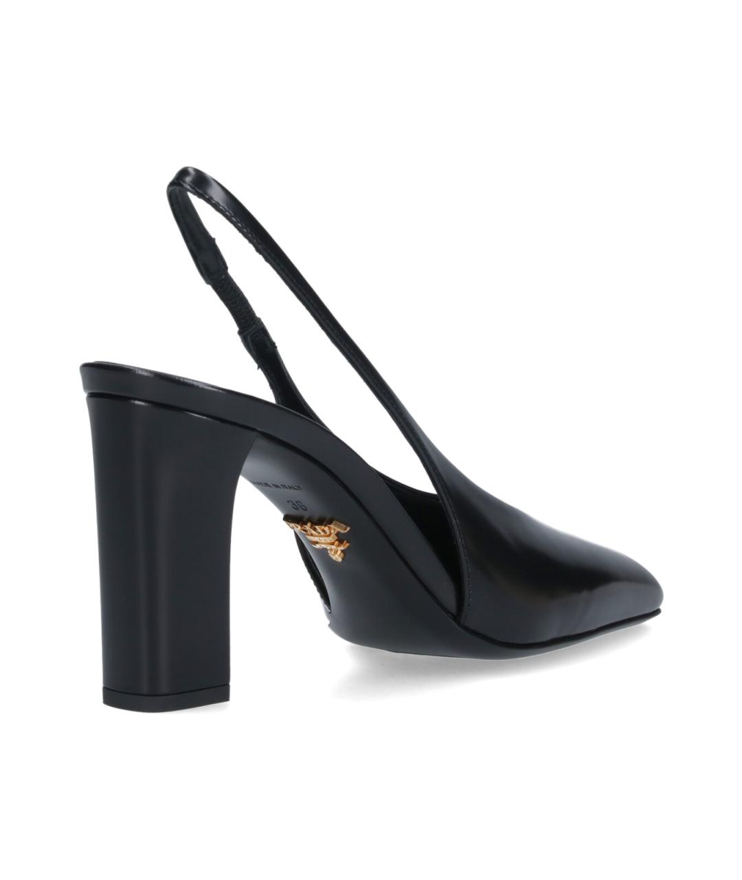 PRADA Черные кожаные туфли, фото 4