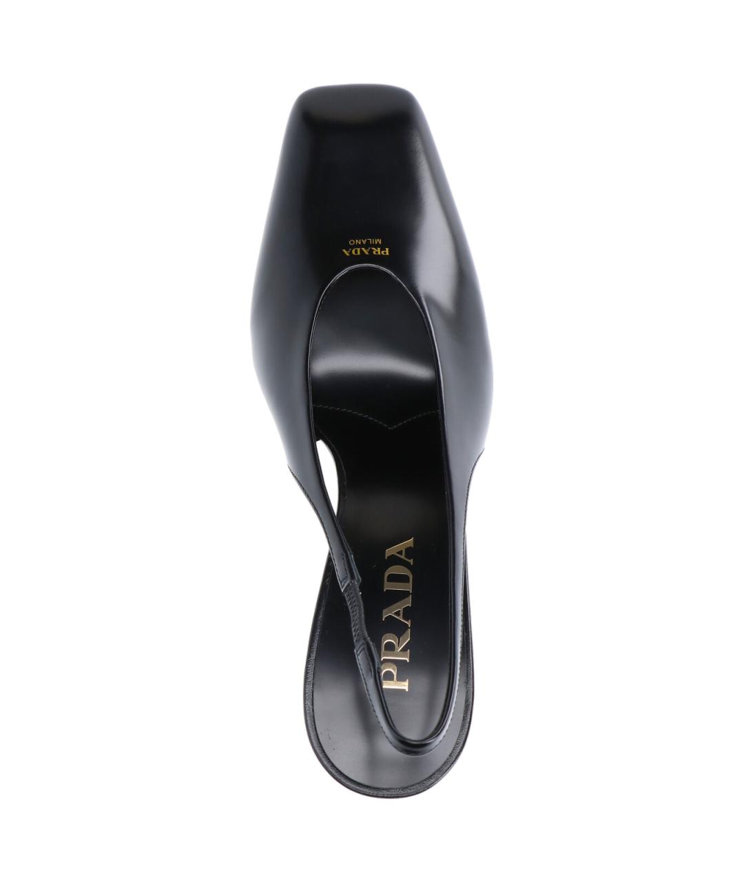 PRADA Черные кожаные туфли, фото 5