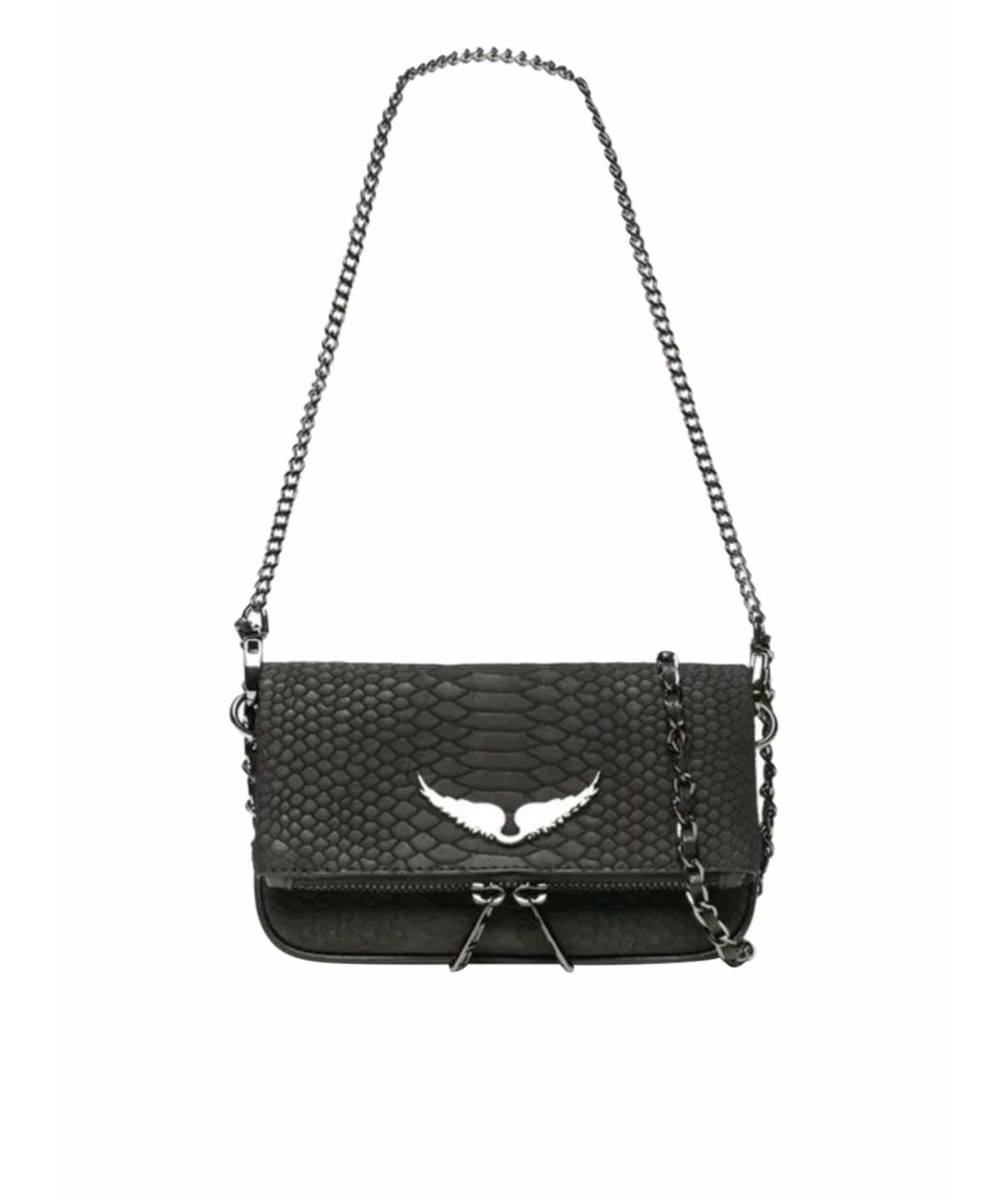 ZADIG & VOLTAIRE Черная кожаная сумка через плечо, фото 1
