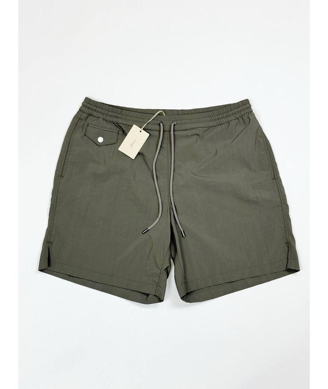 BRIONI Хаки шорты, фото 5
