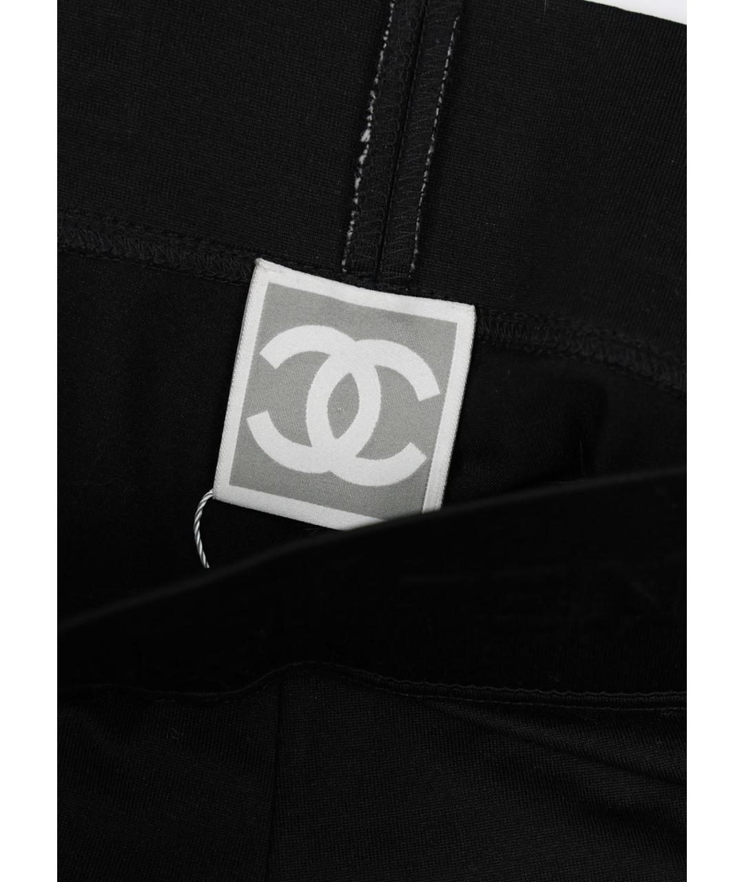 CHANEL Черные шелковые леггинсы и велосипедки, фото 5