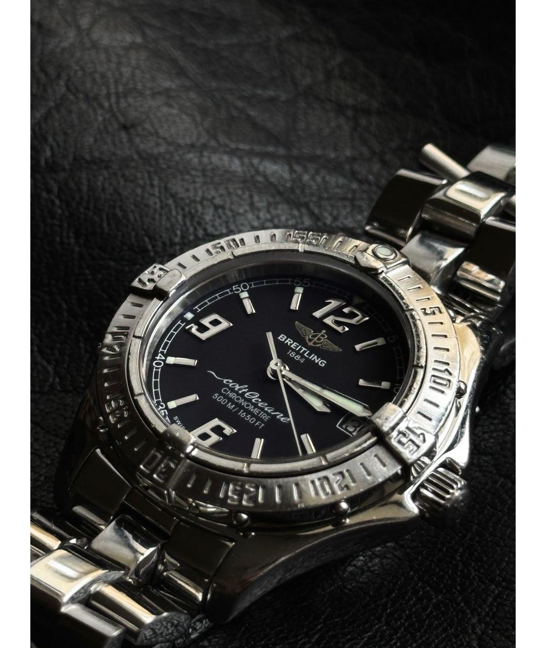 BREITLING Серебряные металлические часы, фото 3