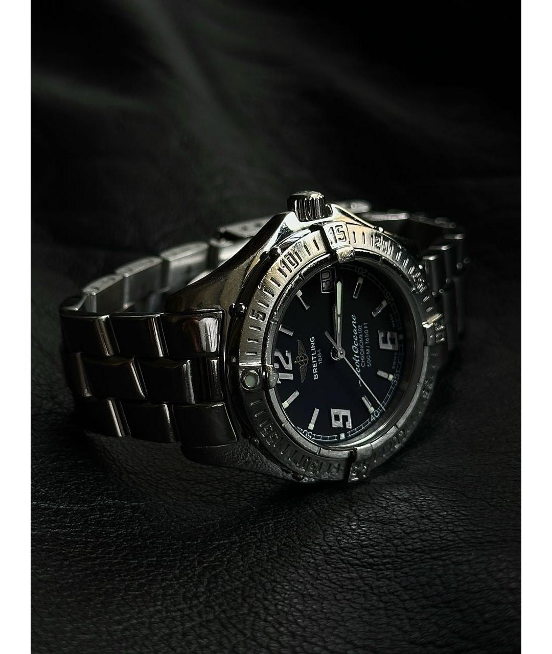 BREITLING Серебряные металлические часы, фото 4