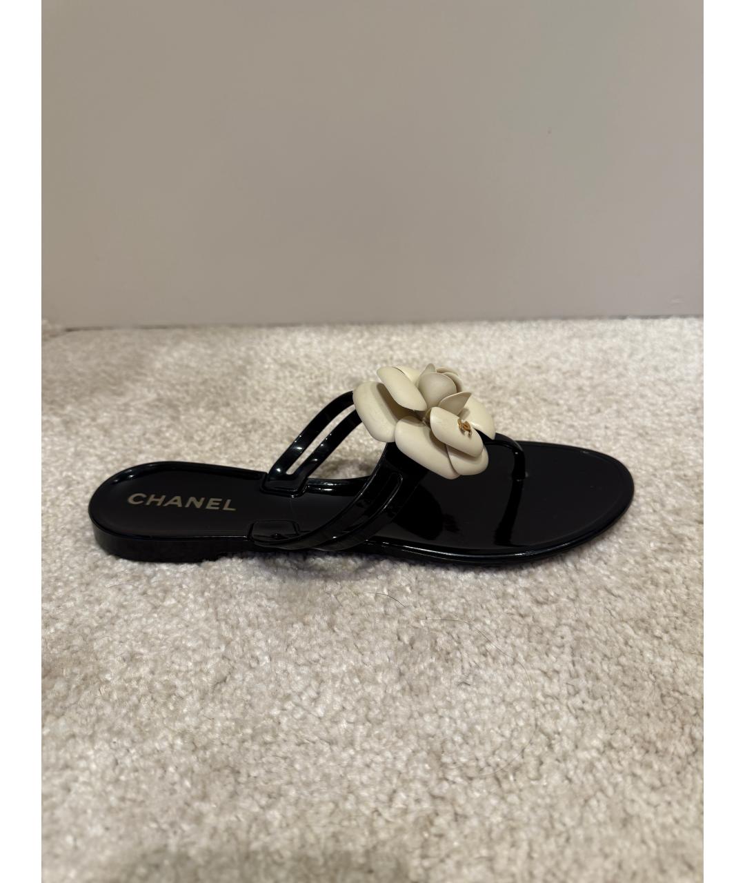 CHANEL Черные сандалии, фото 6