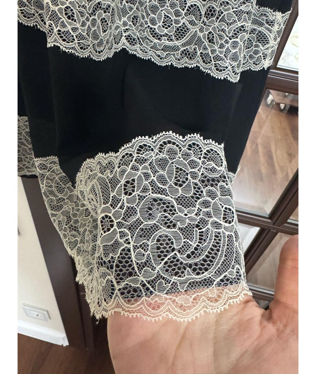 RED VALENTINO Черное шелковое коктейльное платье, фото 4