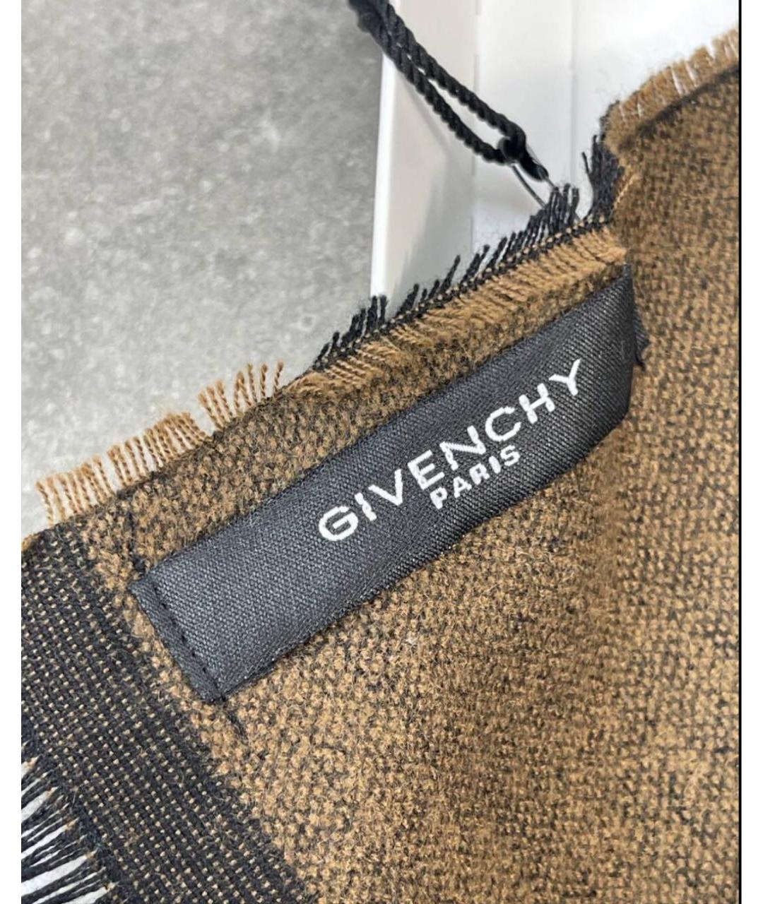 GIVENCHY Бежевый шелковый шарф, фото 3