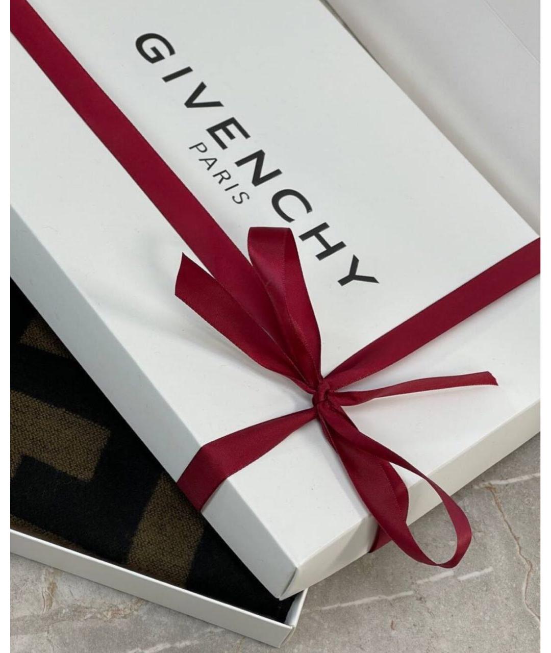 GIVENCHY Бежевый шелковый шарф, фото 4