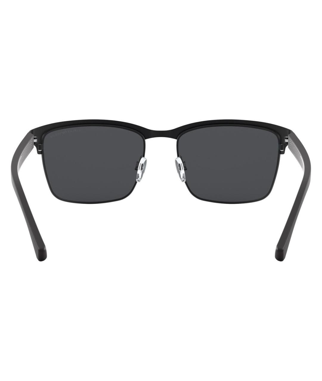 EMPORIO ARMANI Черные металлические солнцезащитные очки, фото 6