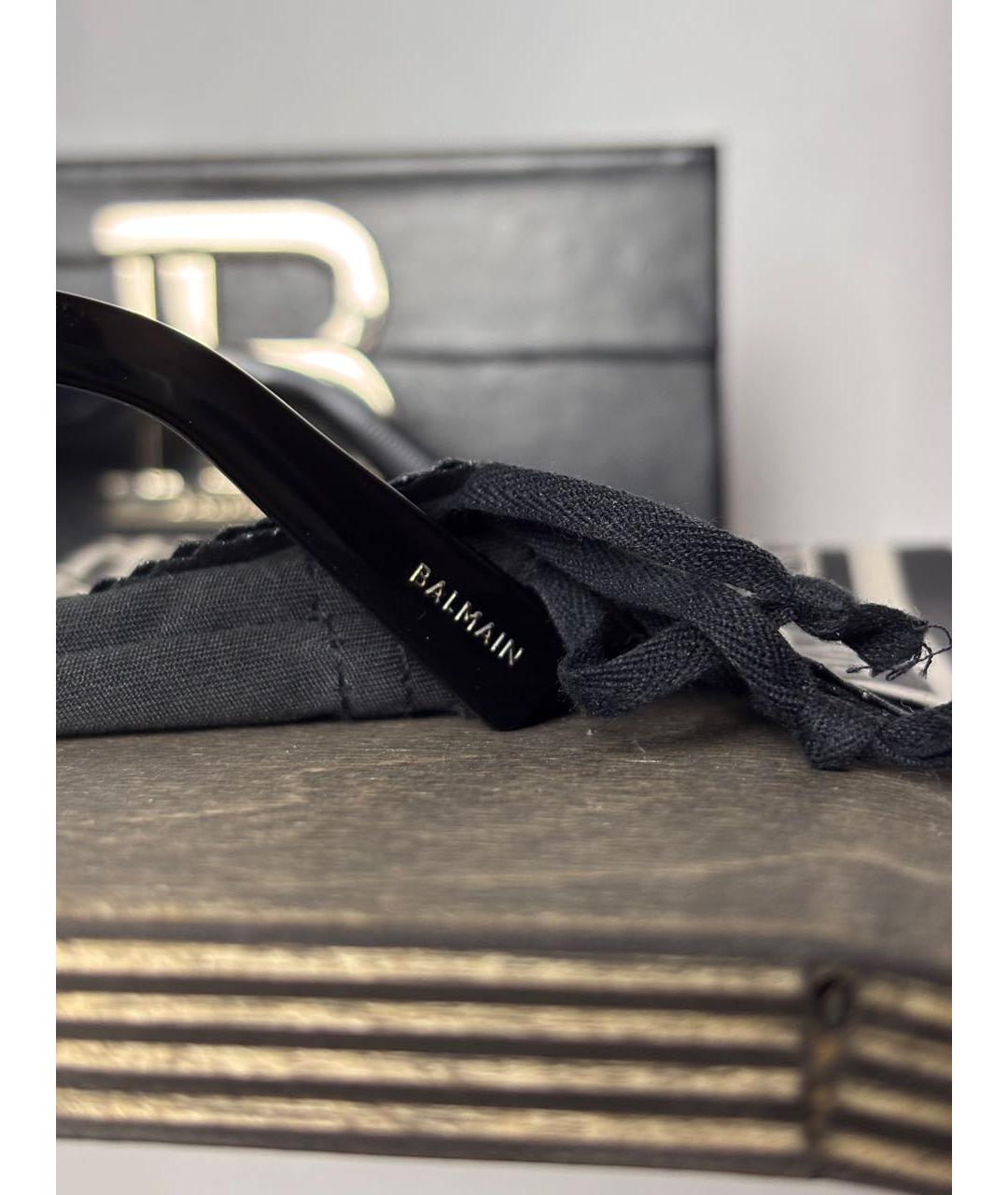 BALMAIN Черные пластиковые солнцезащитные очки, фото 6
