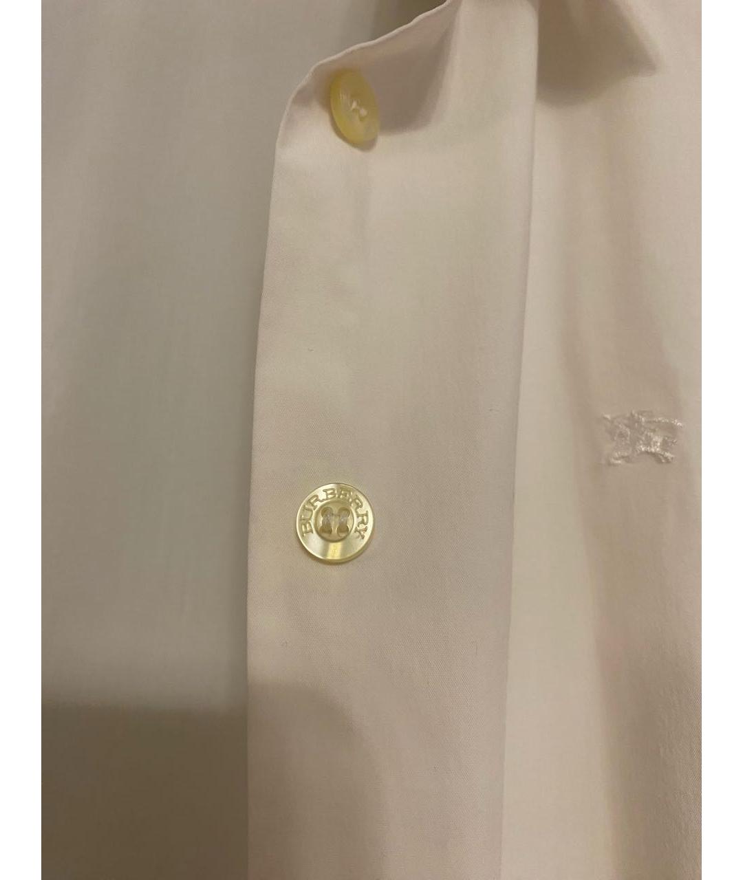 BURBERRY Белая хлопковая рубашка, фото 4