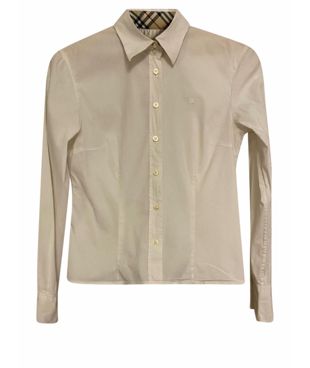 BURBERRY Белая хлопковая рубашка, фото 1