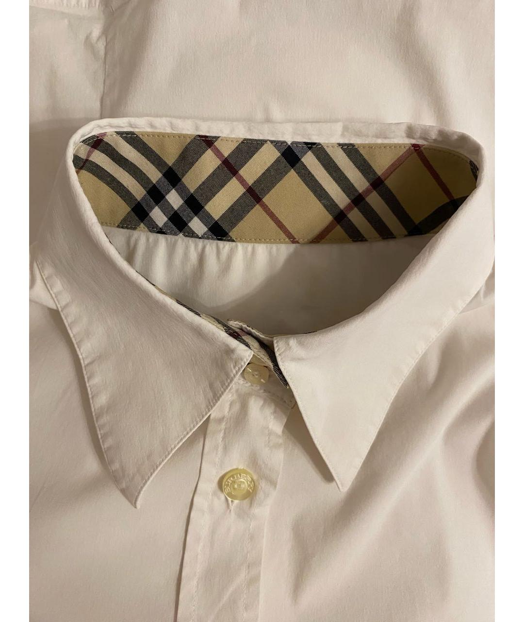 BURBERRY Белая хлопковая рубашка, фото 3