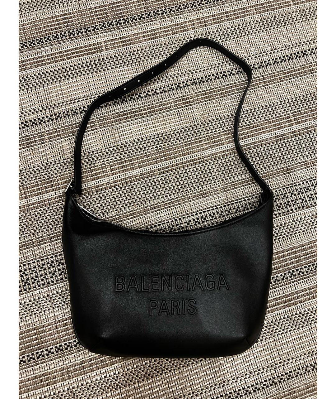 BALENCIAGA Черная кожаная сумка через плечо, фото 9