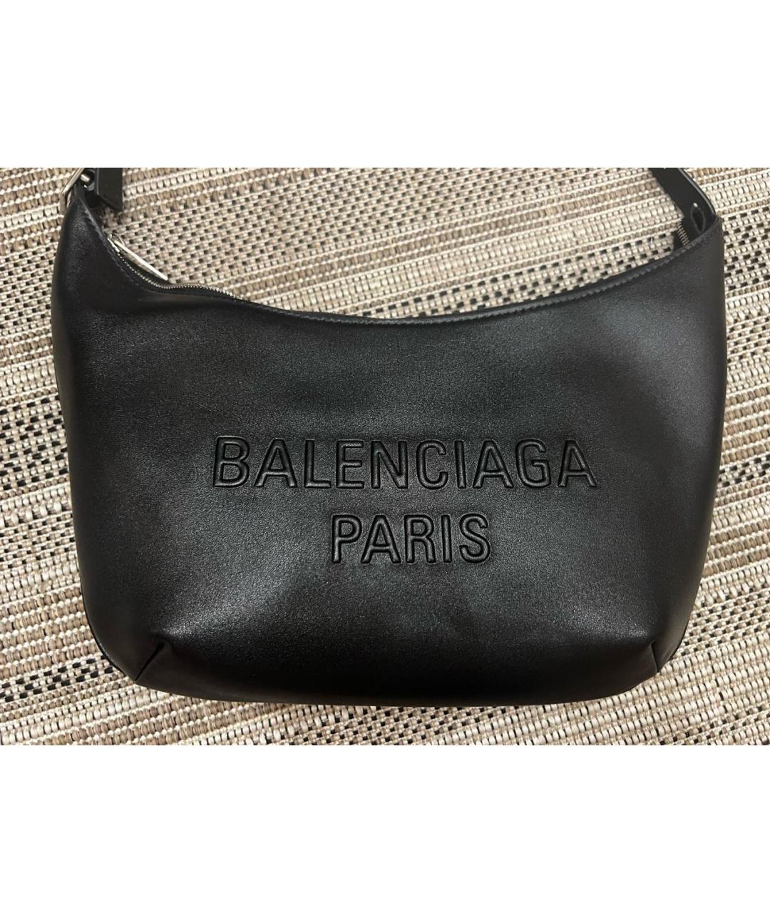 BALENCIAGA Черная кожаная сумка через плечо, фото 5