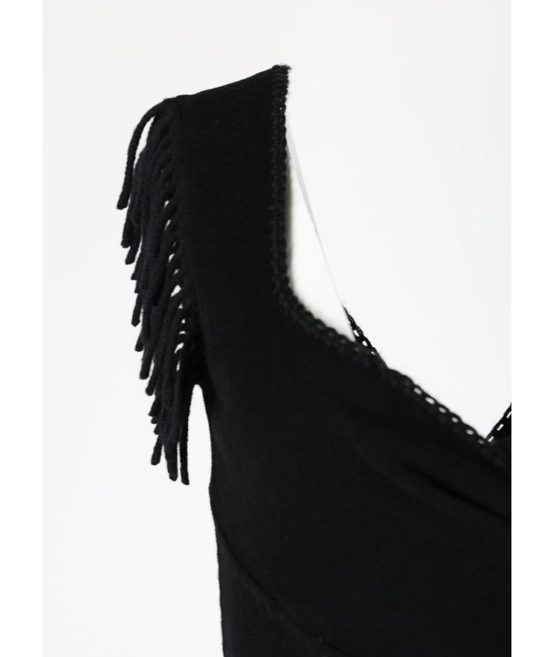 ERMANNO SCERVINO Черное кашемировое повседневное платье, фото 2