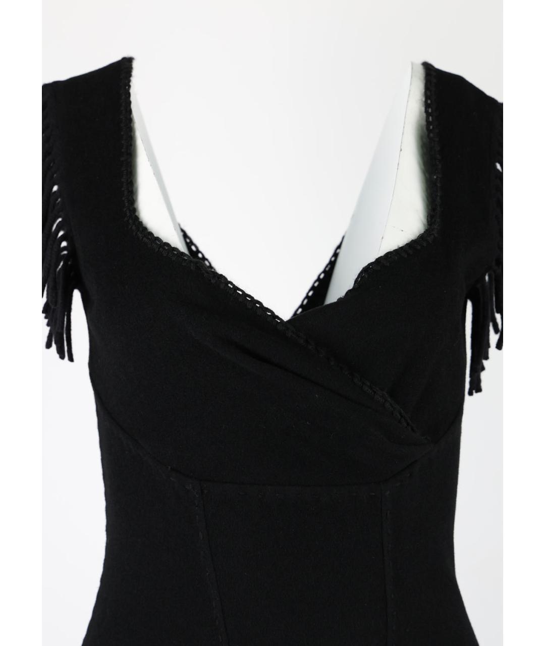 ERMANNO SCERVINO Черное кашемировое повседневное платье, фото 3