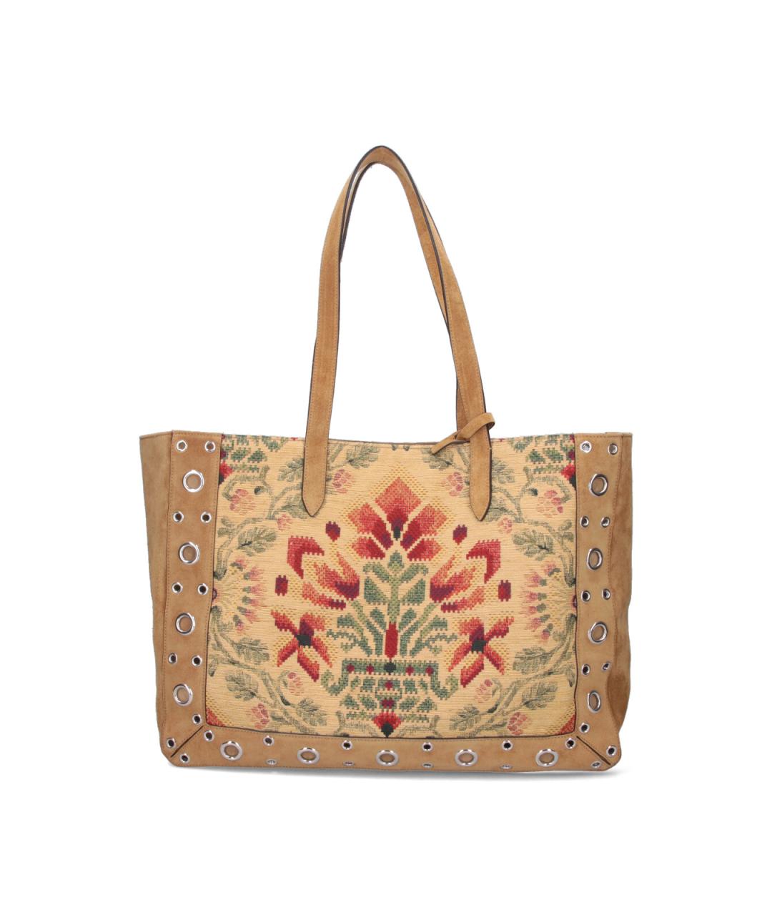 VALENTINO Коричневая сумка тоут, фото 1