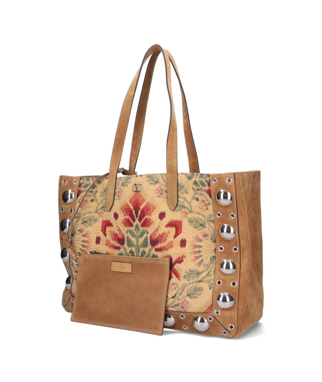 VALENTINO Коричневая сумка тоут, фото 2