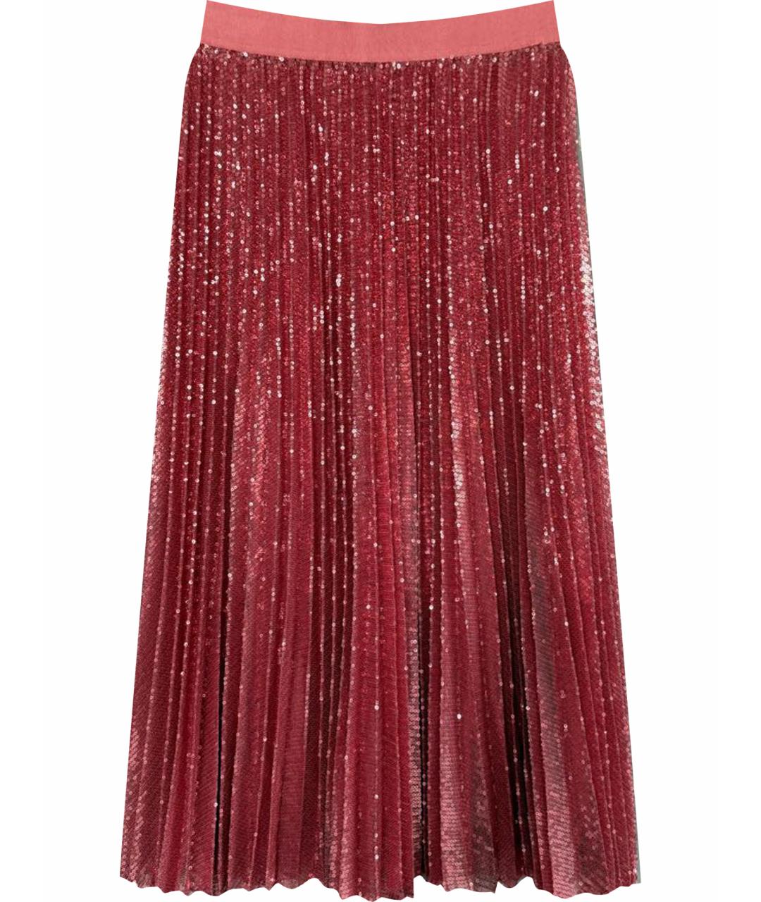 WEEKEND MAX MARA Розовая вискозная юбка миди, фото 1