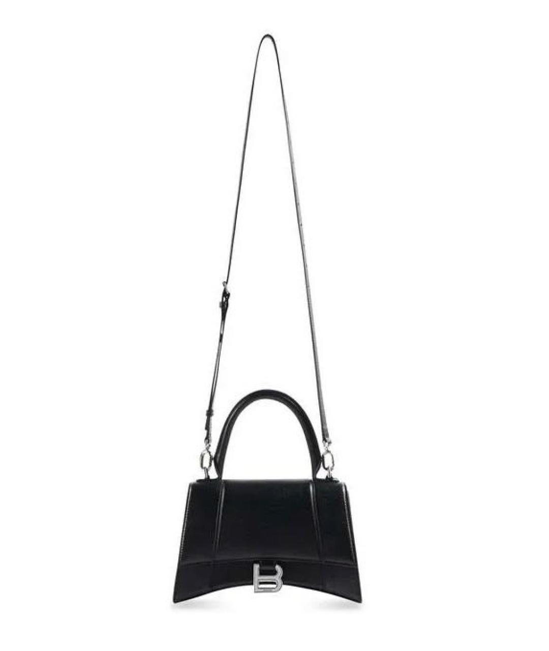 BALENCIAGA Черная кожаная сумка с короткими ручками, фото 1