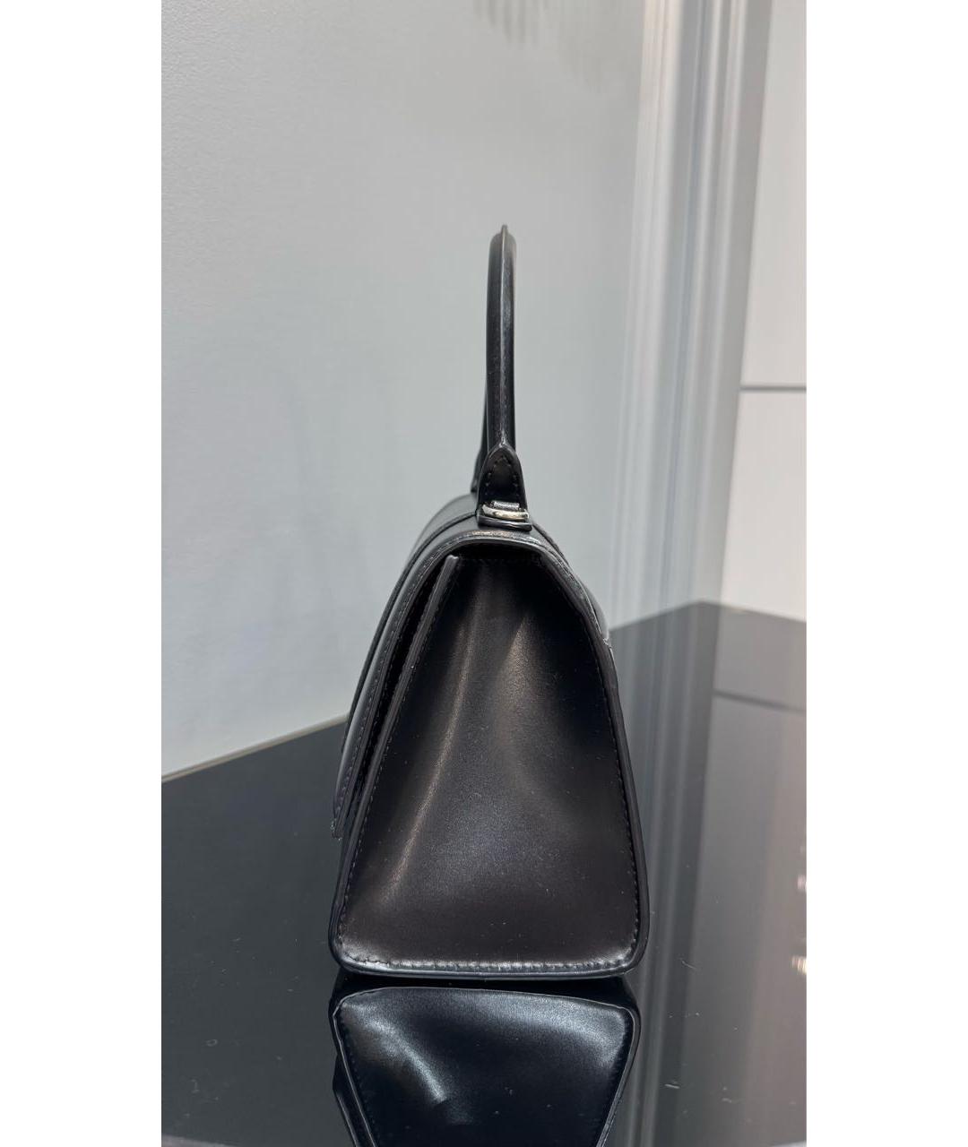 BALENCIAGA Черная кожаная сумка с короткими ручками, фото 4