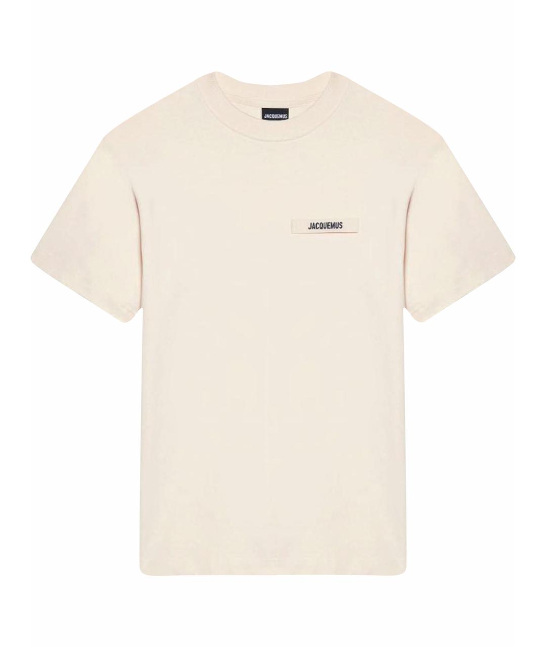 JACQUEMUS Бежевая футболка, фото 1