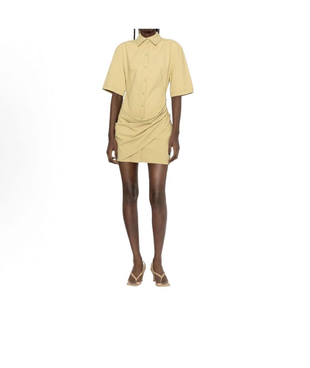 JACQUEMUS Желтое повседневное платье, фото 5
